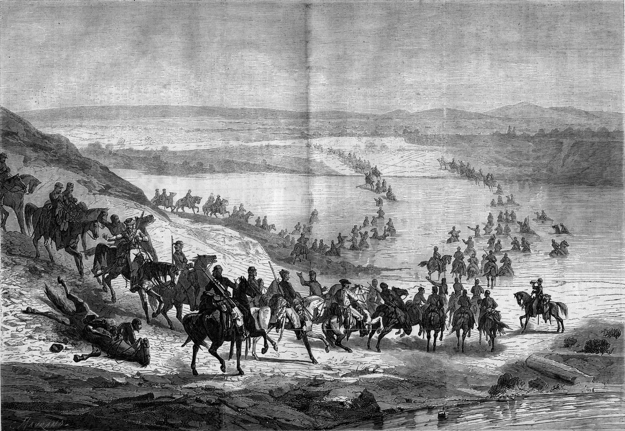 American Civil War: crossing the Potomac by General Stuart