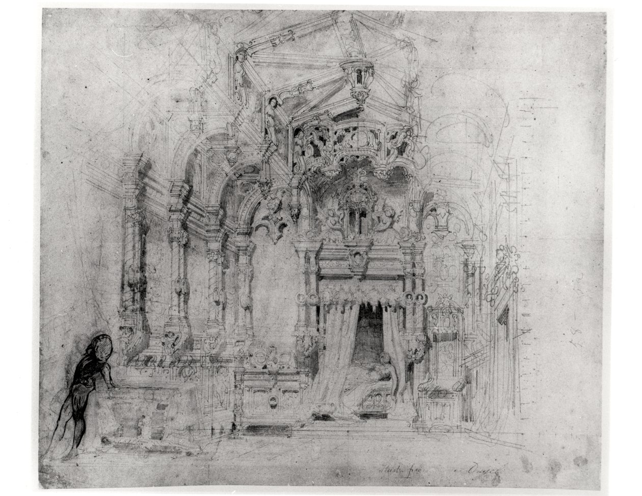 Set Design for the First Production of Angelo, tyran de Padoue by Victor Hugo (1802-85), 1835 by French School