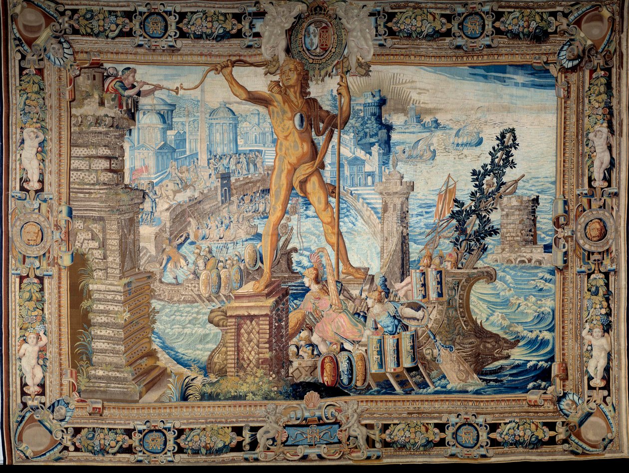 Seven Wonders of the World: The Colossus of Rhodes by French School