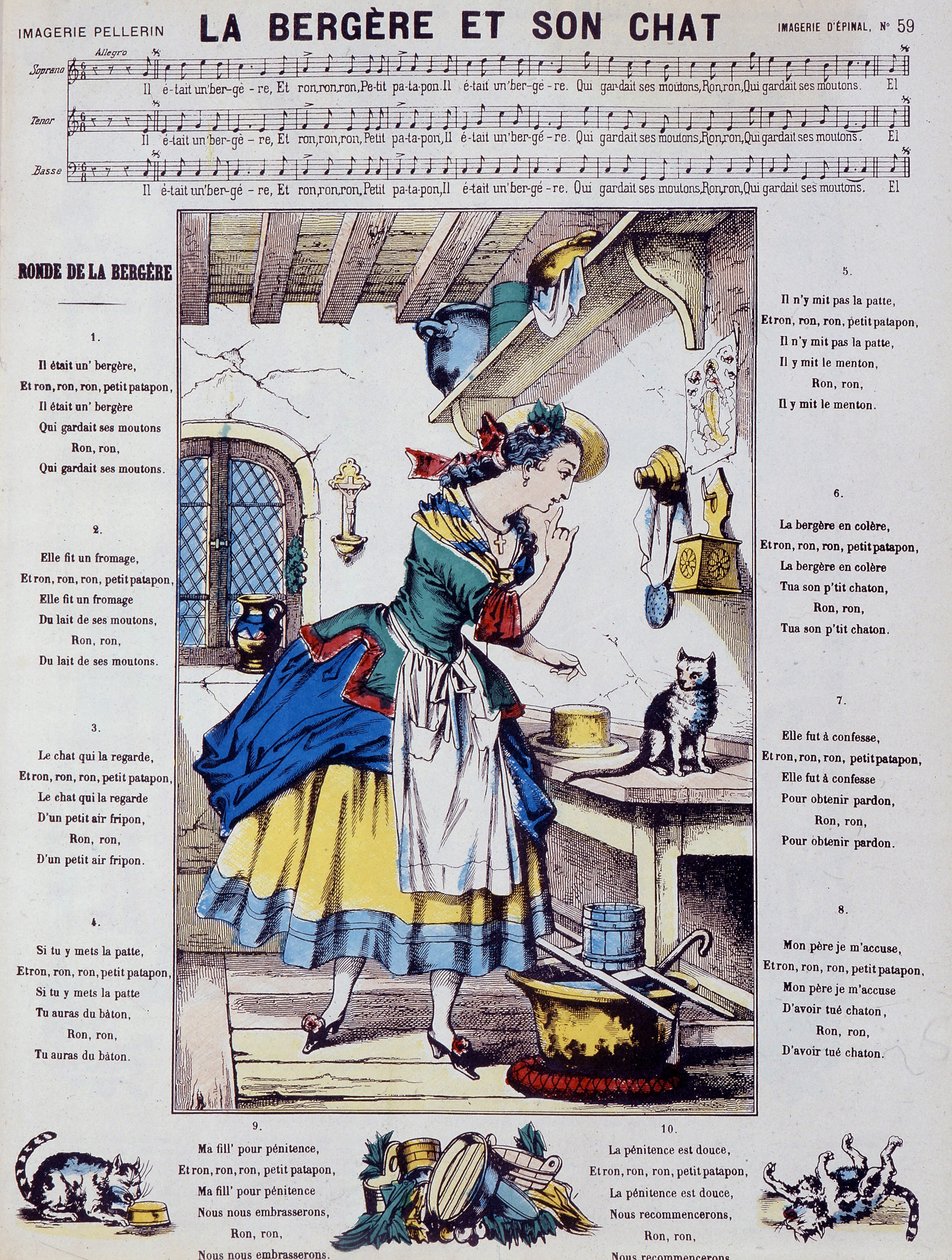 Sheet Music for Popular Song: La Bergère et Son Chat - Image d