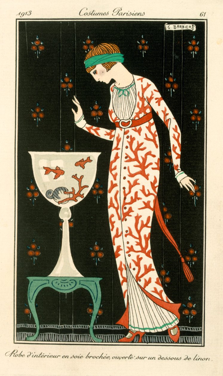 Silk House Dress, Fashion by French School