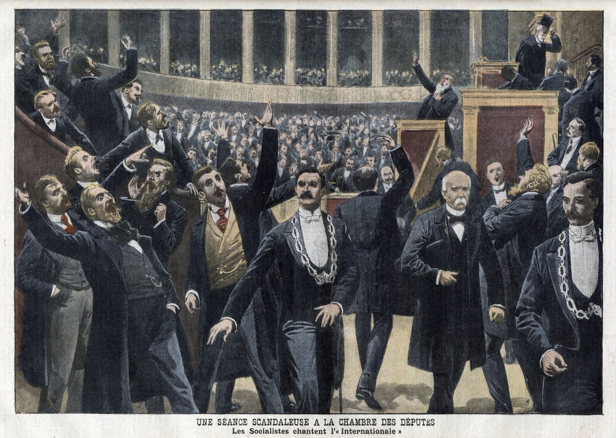 Socialists Singing The International at Chamber of Deputies in France by French School
