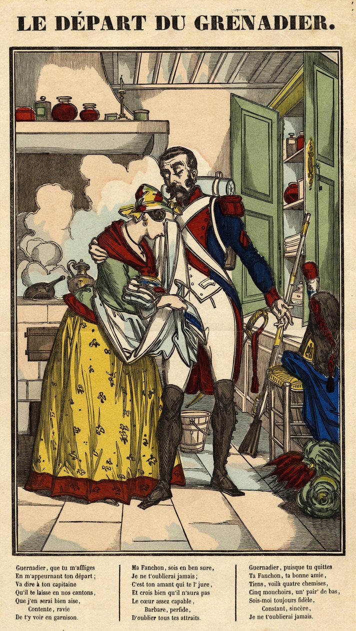 Song: the departure of the grenadier by French School