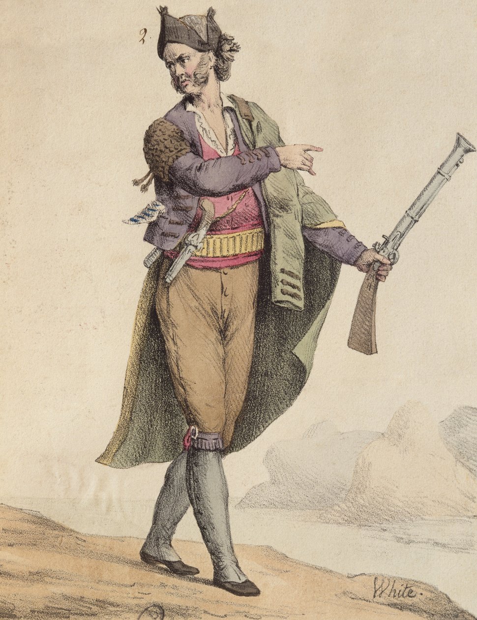 Spanish Smuggler of Cadiz Area, 1815 (engraved by Langlume) by French School