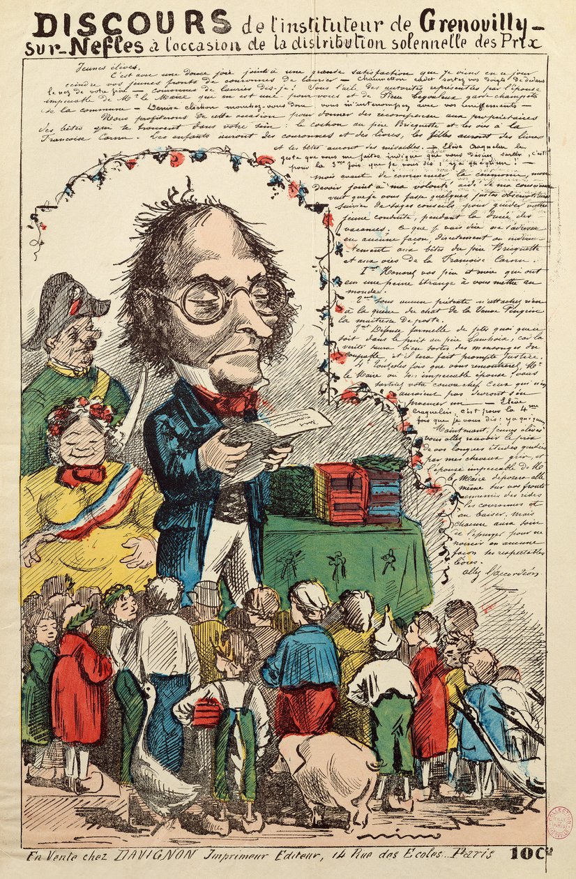 Speech of the teacher of Grenouilly sur Nefles during the prize distribution by French School
