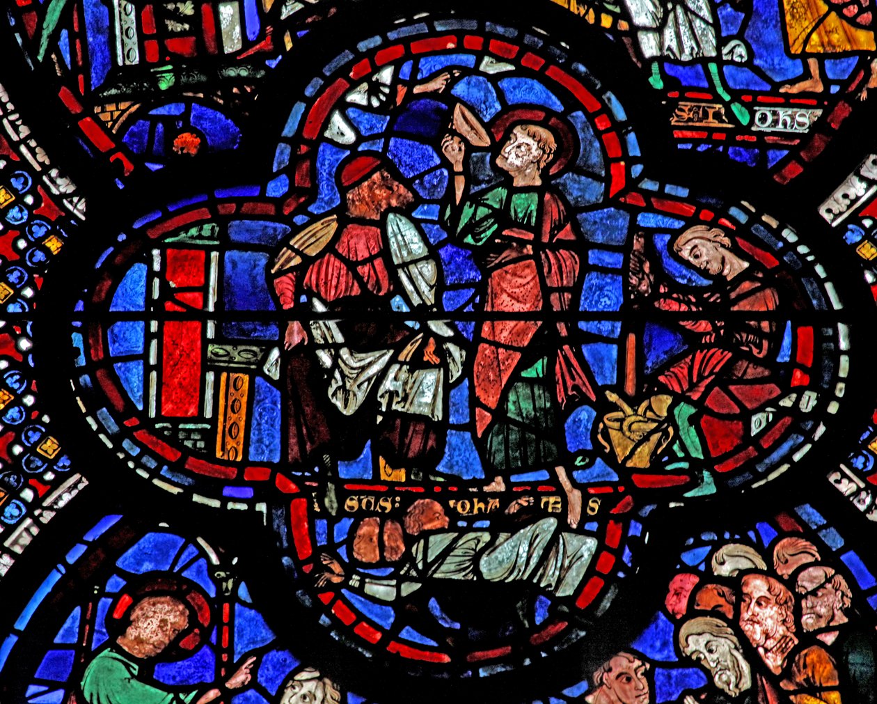 St John Window: He Drinks the Poisoned Chalice by French School