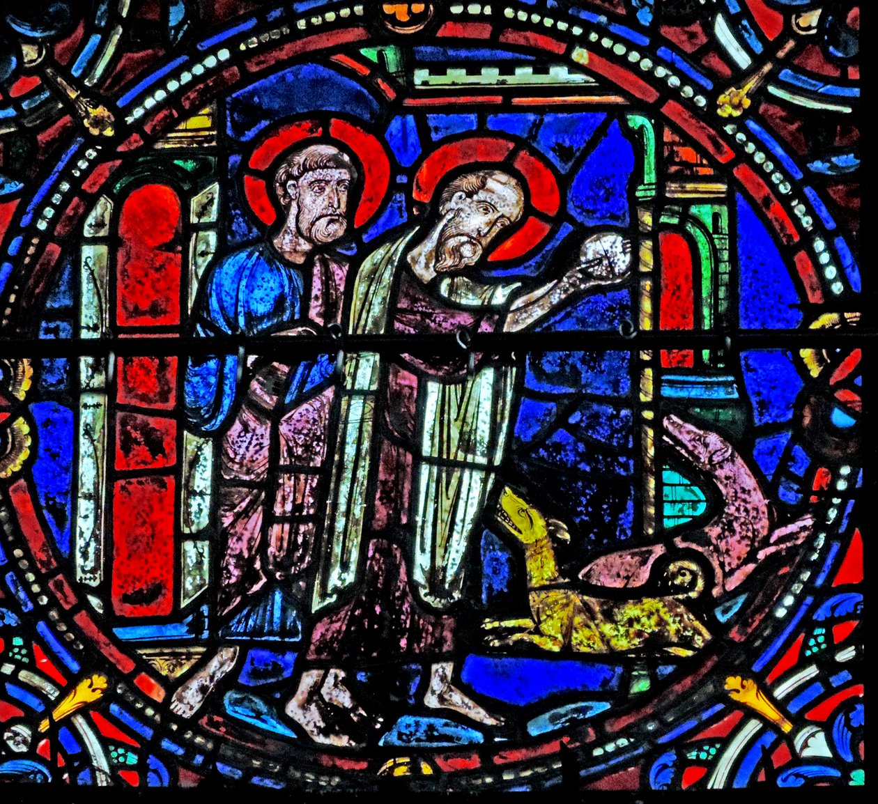St Peter and St Paul Feeding the Dogs by French School