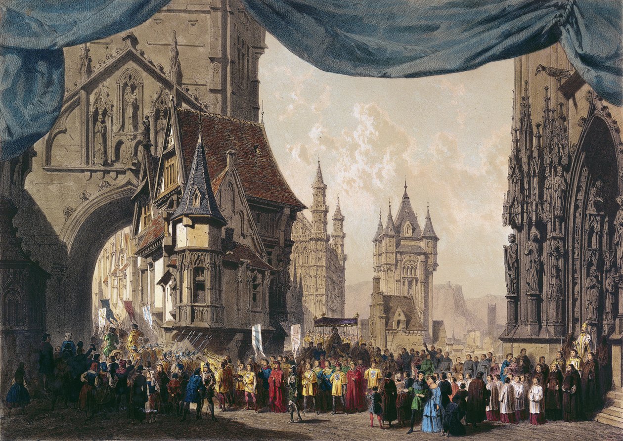 Stage Design for Act I of La Juive by French School