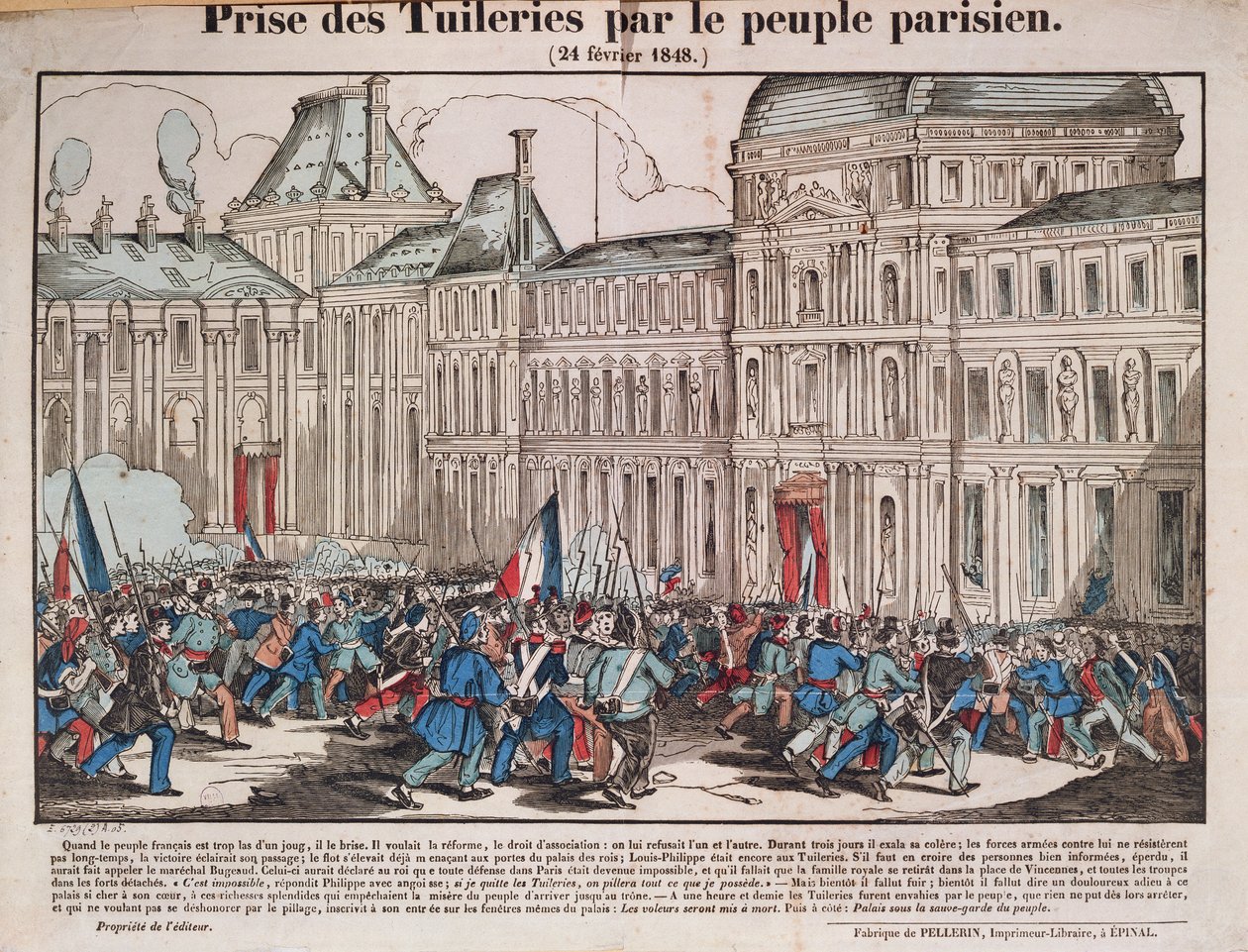 Taking of the Tuileries by the Parisian People, 24th February 1848 by French School
