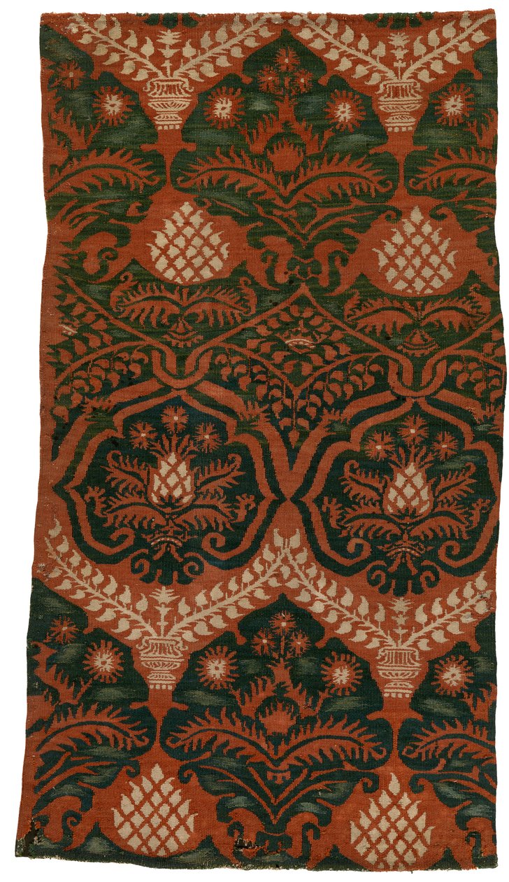Tapestry Fragment of Damask Patterned Tapestry, French or German, Made 16th Century by French School