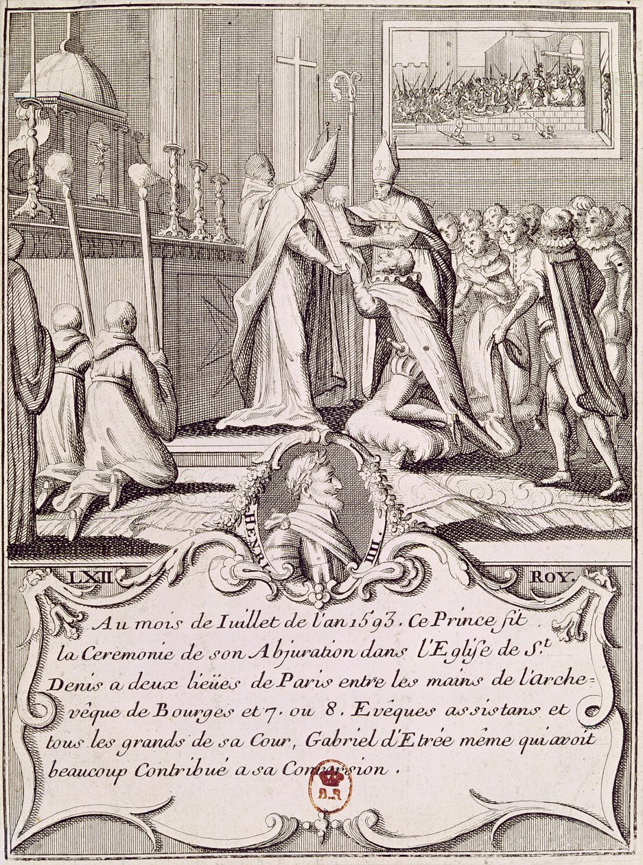 The Abjuration of Henri IV at St. Denis, July 1593 by French School