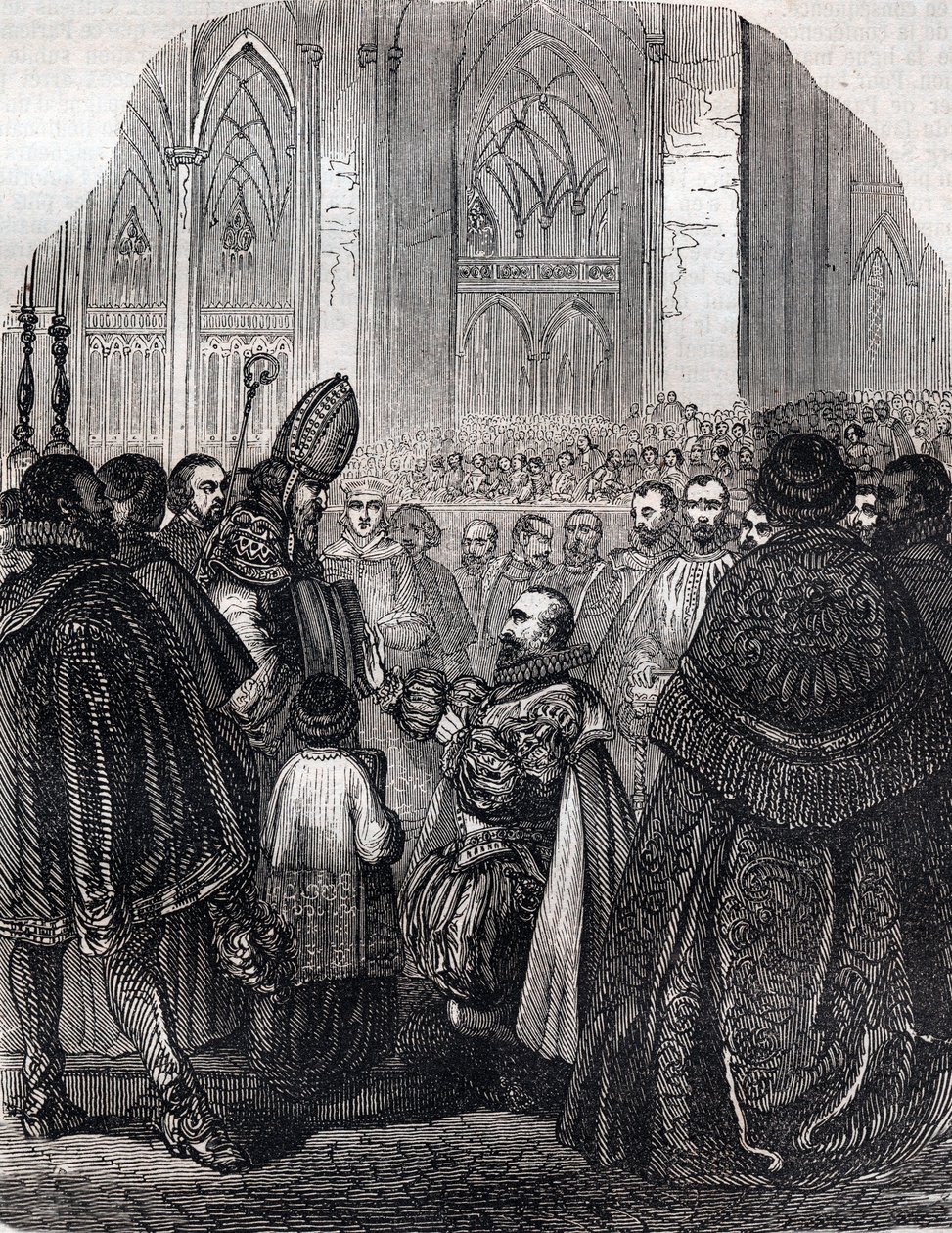 The Abjuration of Henry IV King of France at Saint Denis July 25 by French School