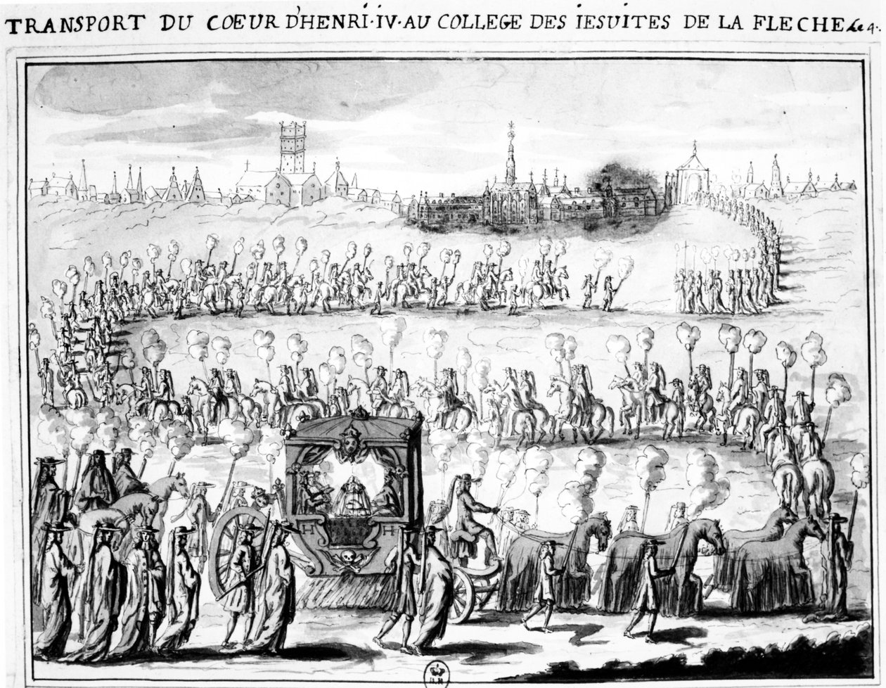 The Arrival of the Heart of Henri IV at the College of La Flèche on 4 June, 1610 by French School
