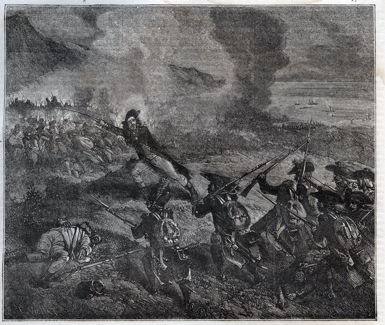 The Battle of Loano occurred on 23-24 November 1795 during the War of the First Coalition - New National Encyclopedia by Maurice La Charest by French School