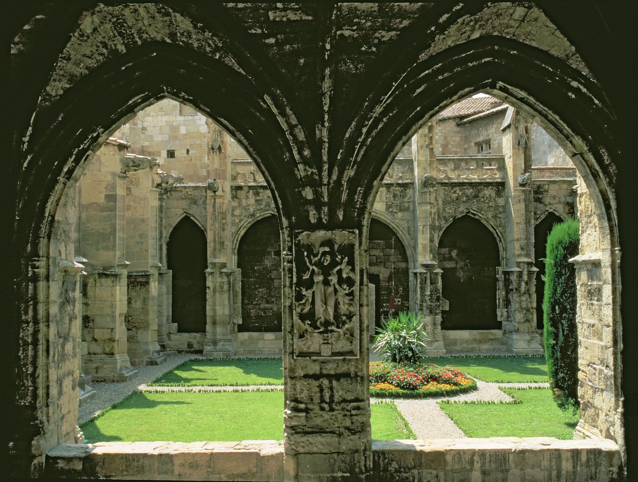 The Cloister Garden, seen from one of the galleries, 1272-1340 by French School