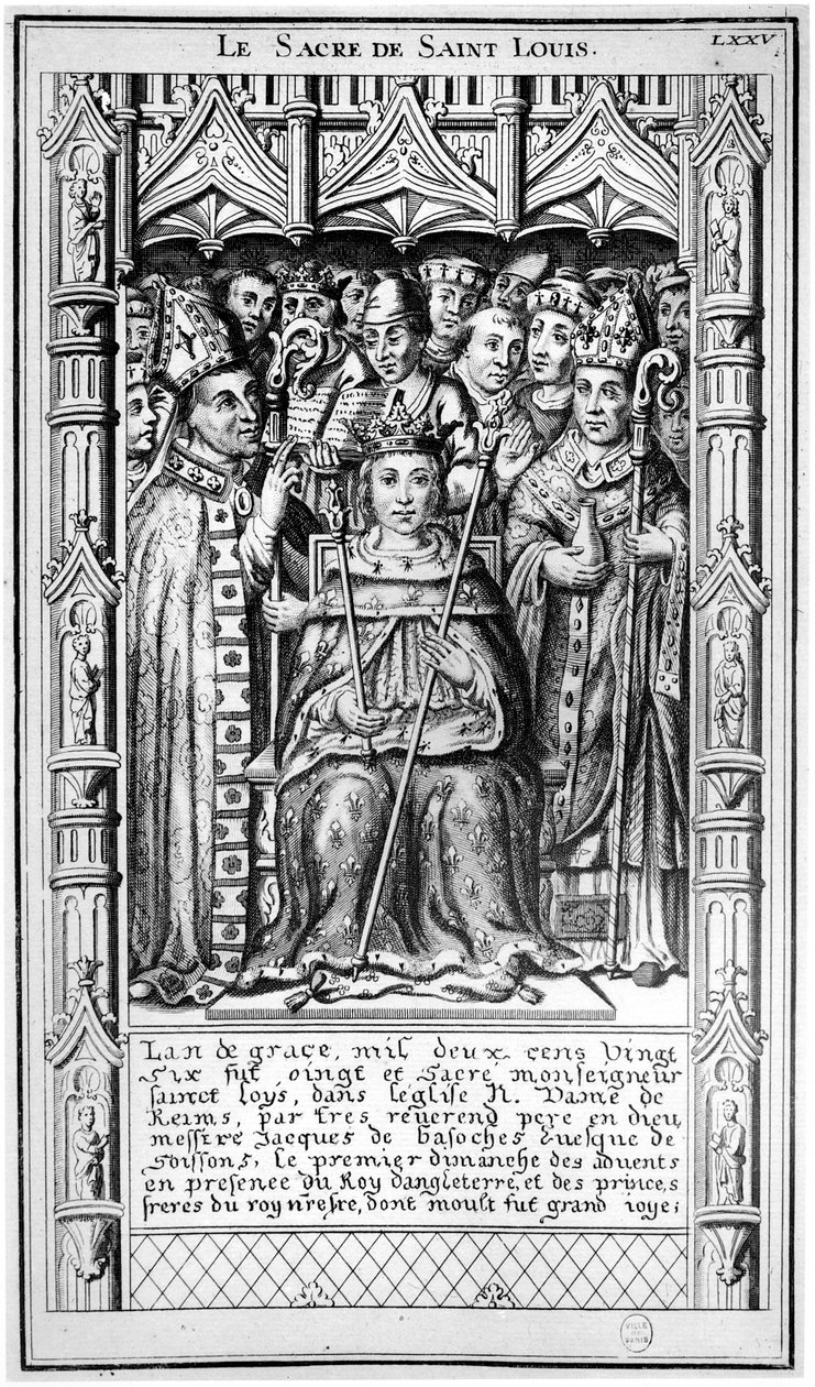 The Consecration of St. Louis in 1226 by French School
