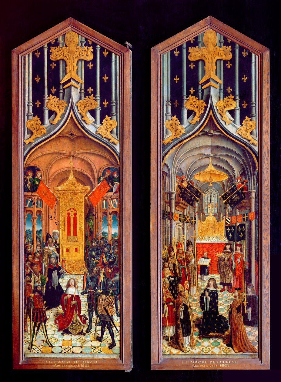 The Coronation of David and Louis XII by French School