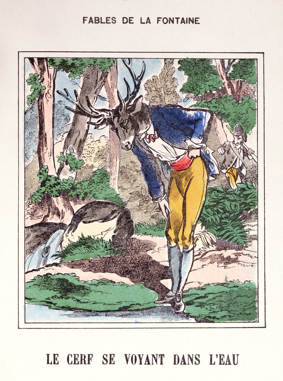 The Deer Seeing Himself in the Water, from 