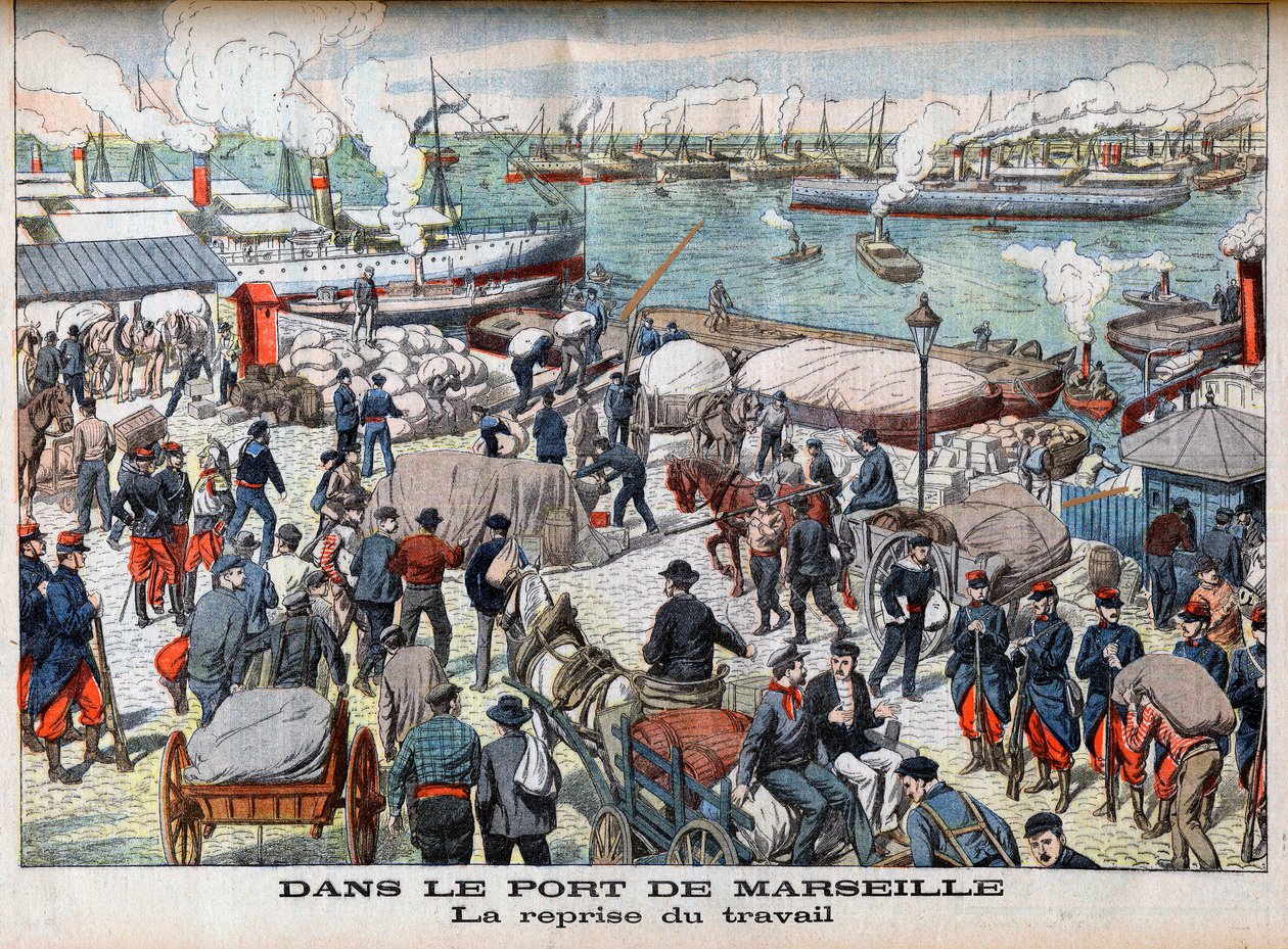 The End of the Strike in Marseille, illustration from 