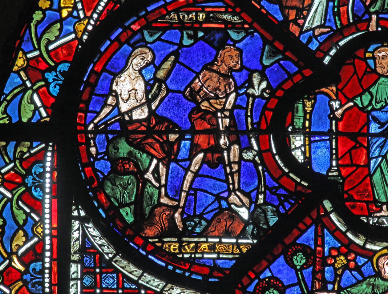 The Good Samaritan Window: God Sentences Adam and Eve to Work by French School