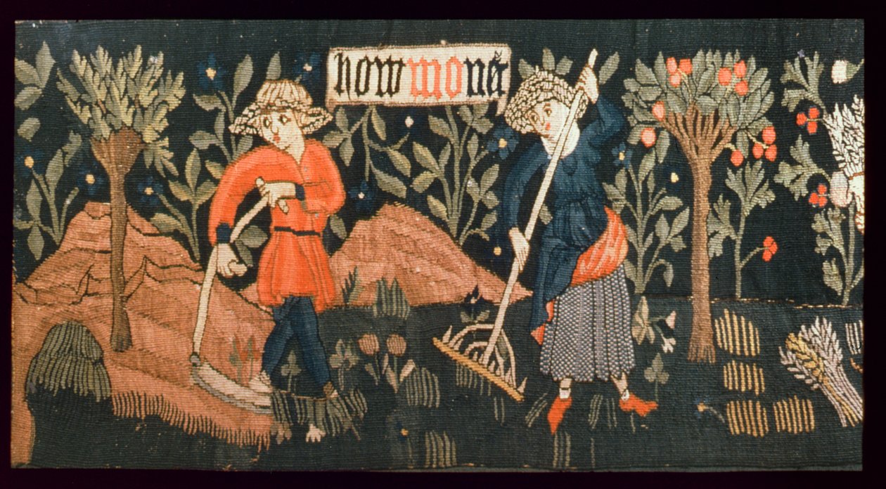 The Labours of the Months, from Alsace, mid 15th century by French School