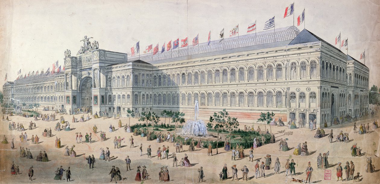 The Palais de l'Industrie at the Exposition Universelle in 1855