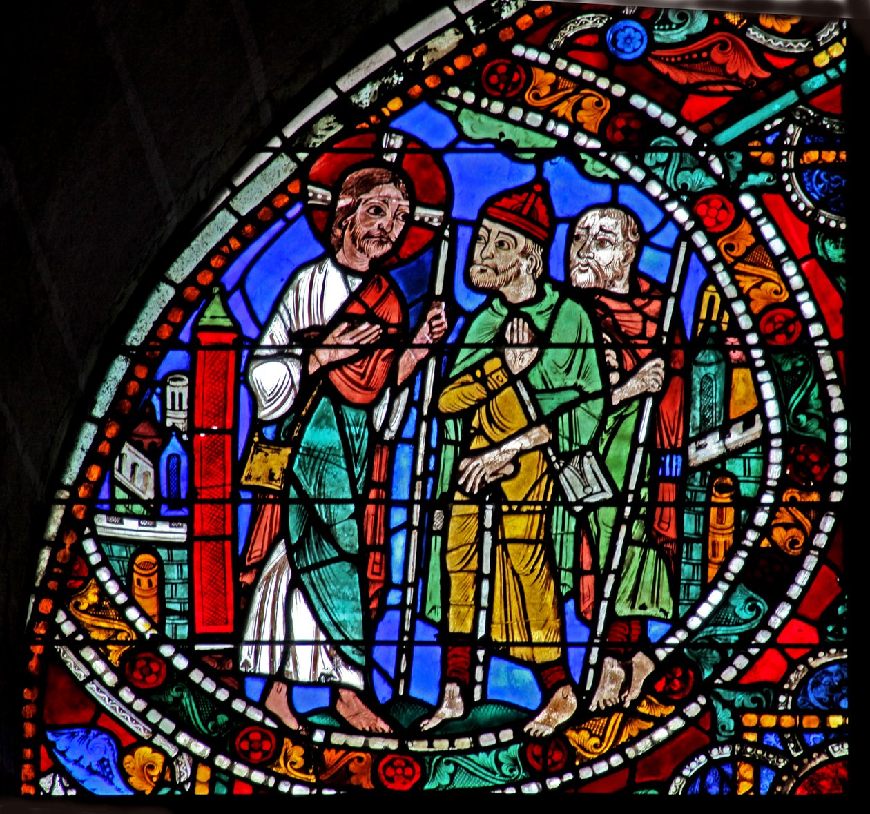 The Passion Window: Resurrection Cycle, Road to Emmaus by French School