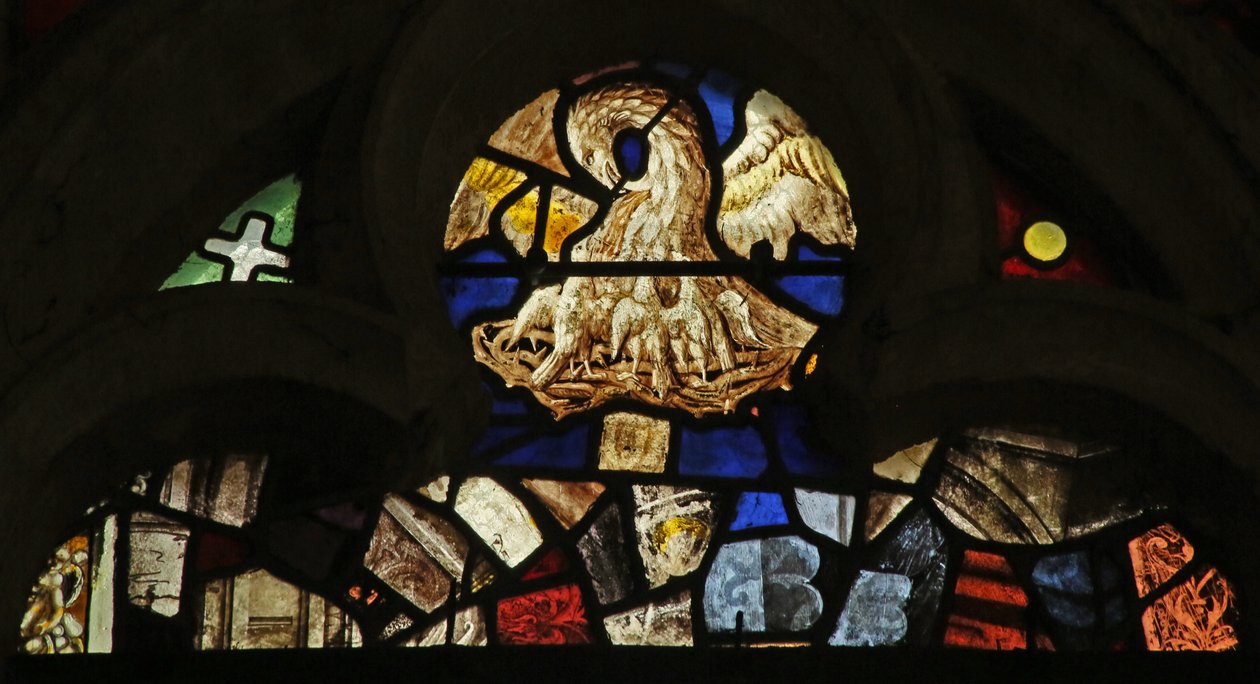 The Pelican in Her Piety by French School: Fine art print