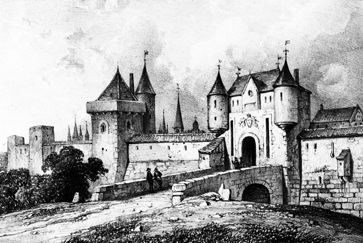 The Porte Saint-Honoré, Paris in the 13th Century by French School
