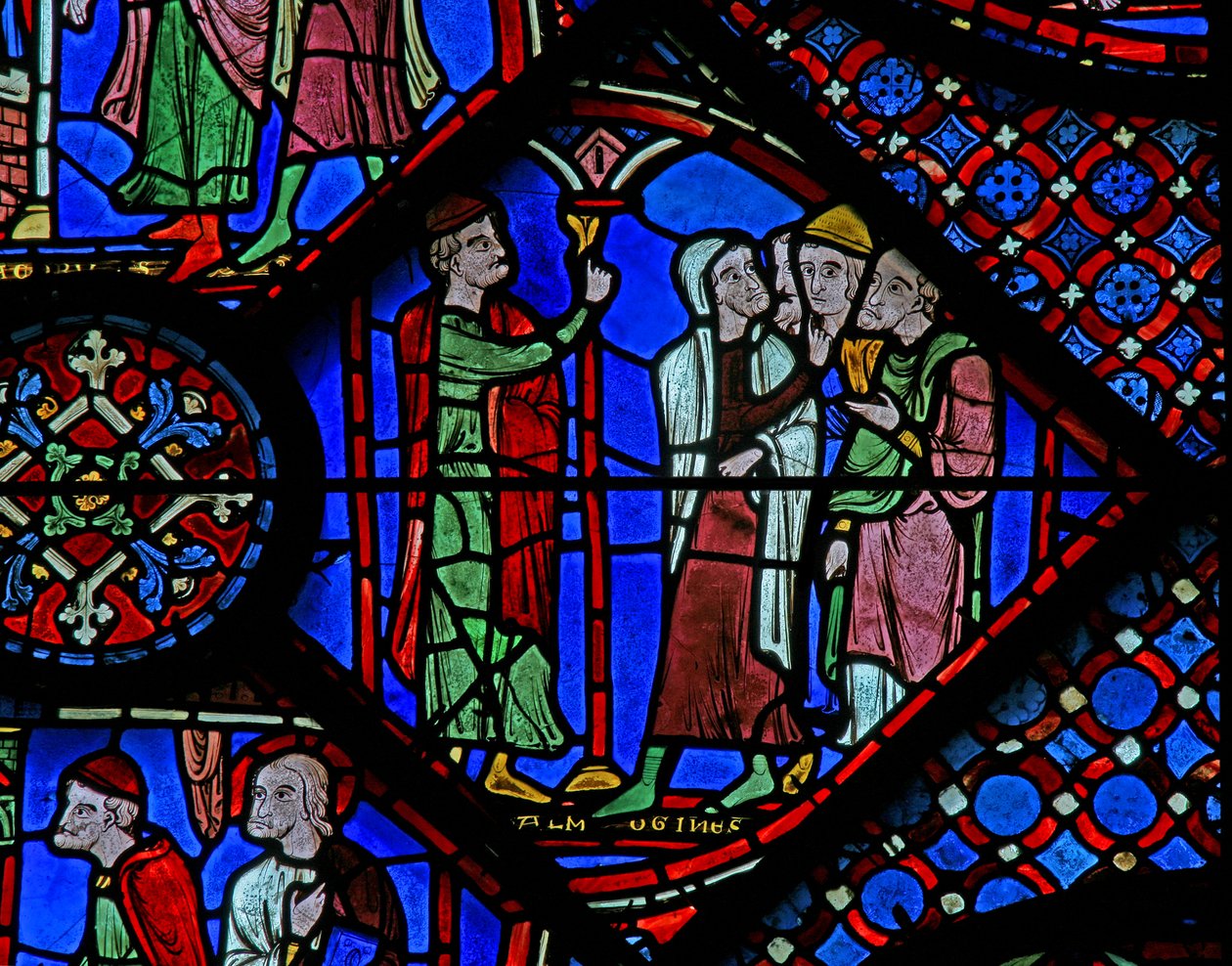 The St James Window: Almogenes (Hermogines) Addresses His Adepts by French School
