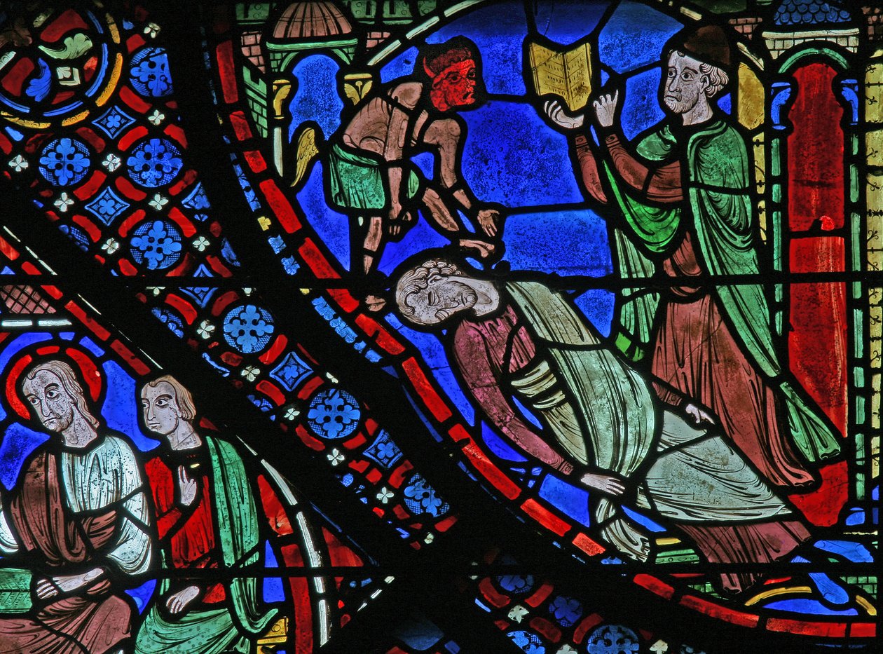 The St James Window: Filetus is Bound with a Magic Spell by Almogenes (Hermoniges) by French School