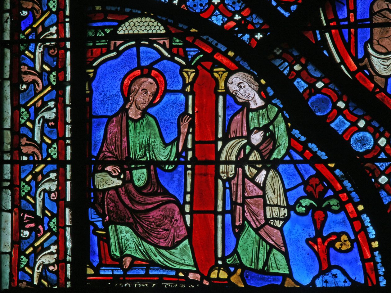 The St James Window: James Sends His Cloak to Cure Filetus by French School