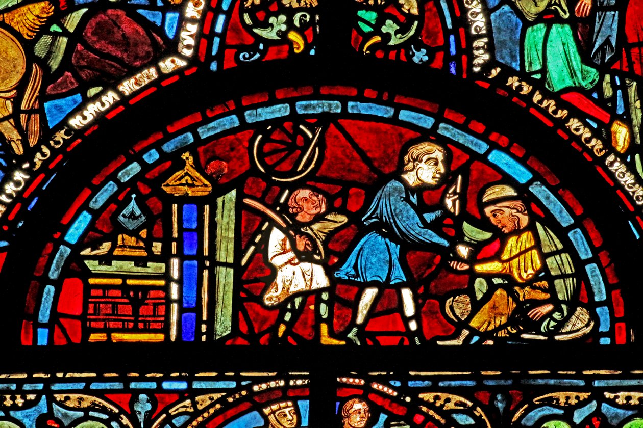 The St Lubin Window: Donors - Wine Makers by French School