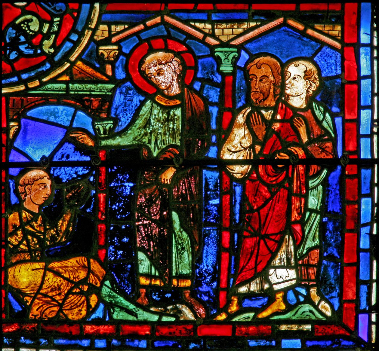 The St Martin Window: The Saint Revives a Person from Death by French School