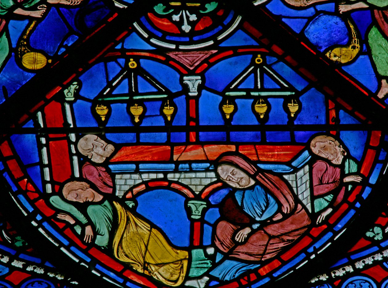 The St Thomas Window: The Sick at His Tomb by French School