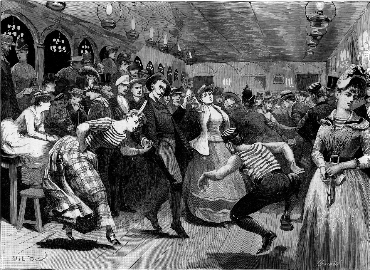 The Thursday evening ball at La Grenouillere around Paris by French School