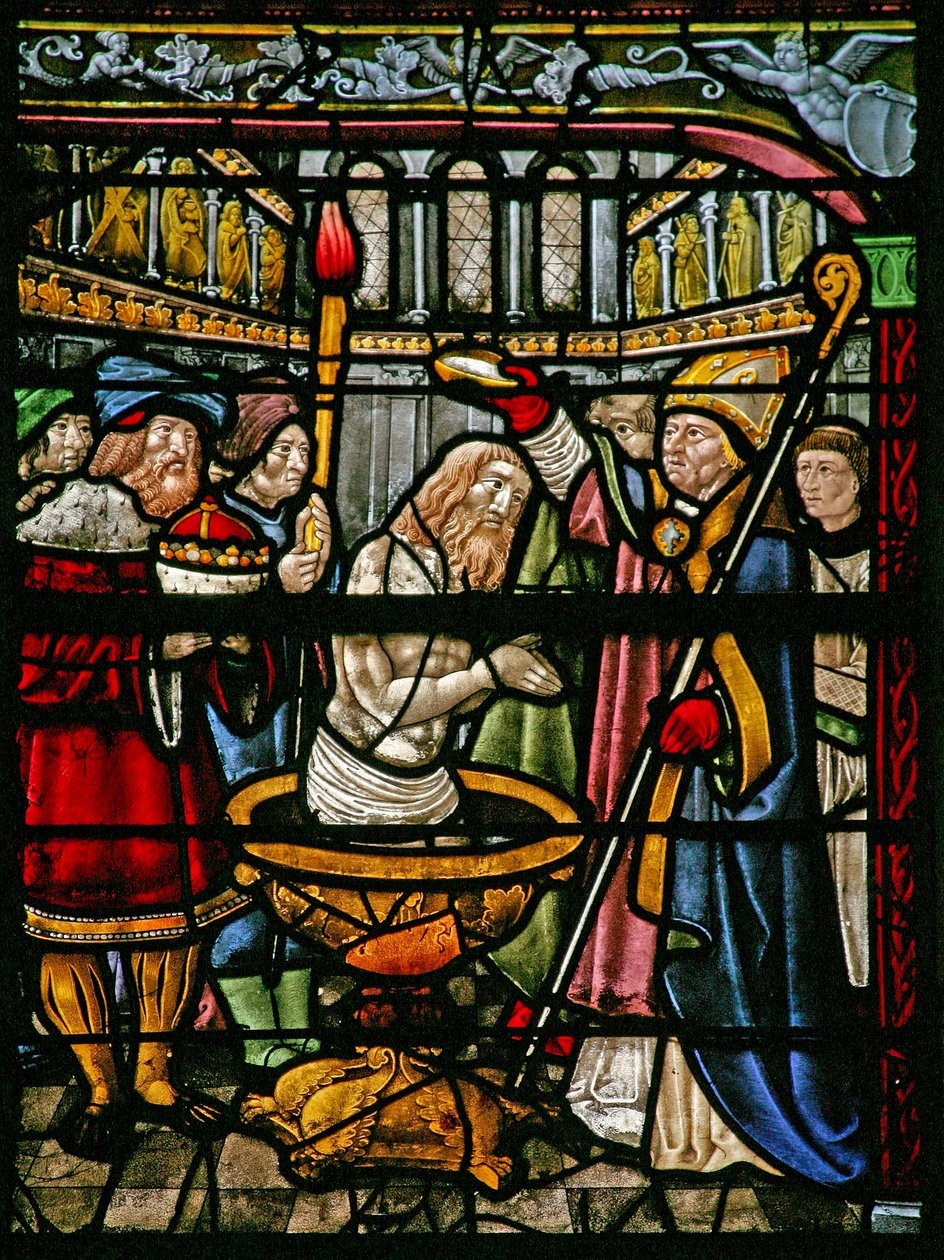 The Triumph of the Cross: The Baptism of Constantine by French School