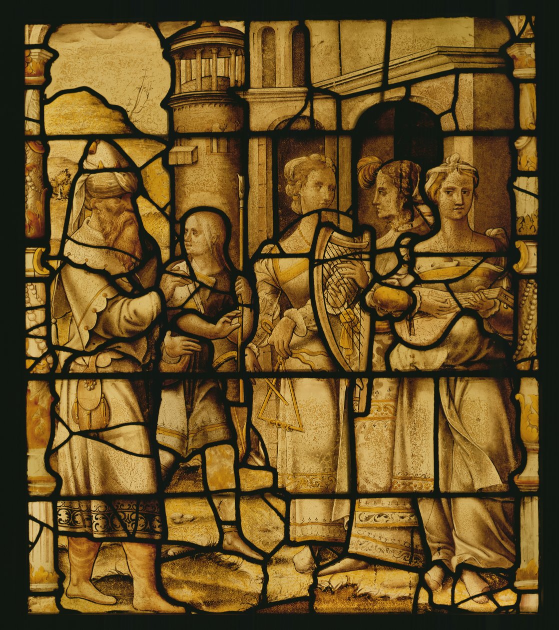 The Triumphant Return of David, from Notre-Dame du Val, Provins by French School