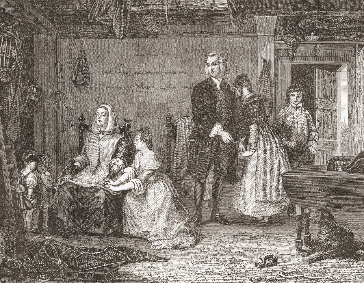 The Vicar of Wakefield Reconciling His Wife to Olivia (detail) by French School