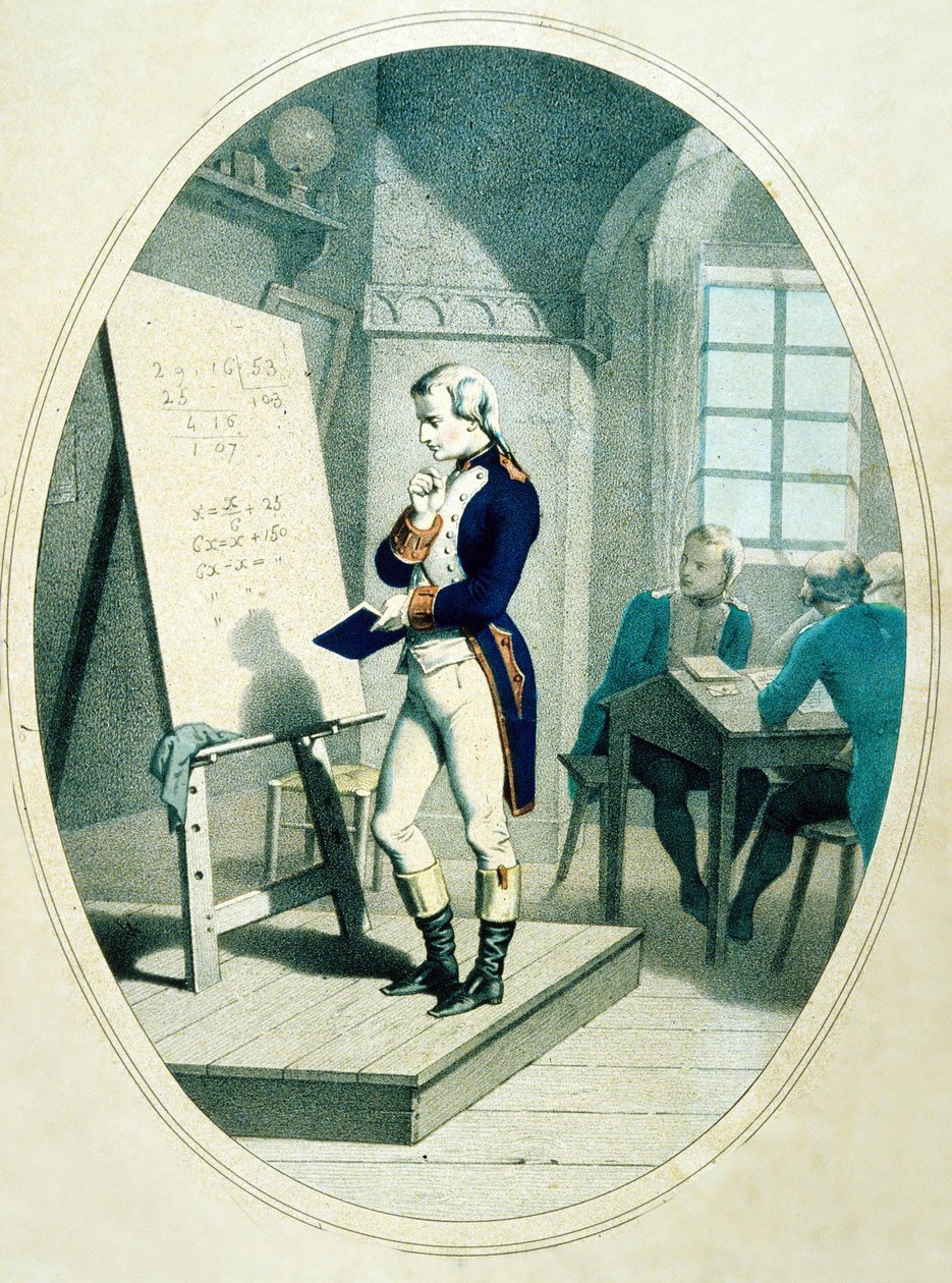The Young Napoleon, at Military Academy in Brienne, France, 1779 by French School