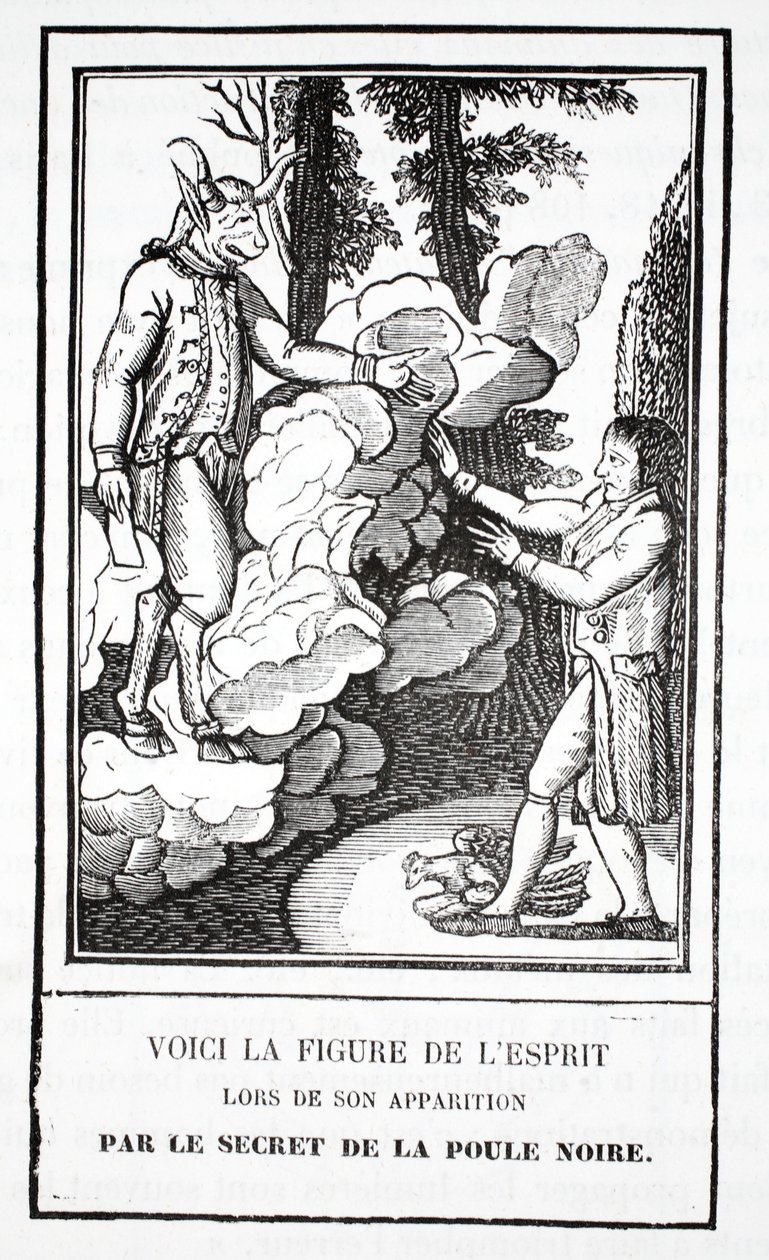 The Apparition of the Spirit, a Secret of the Black Hen by French School