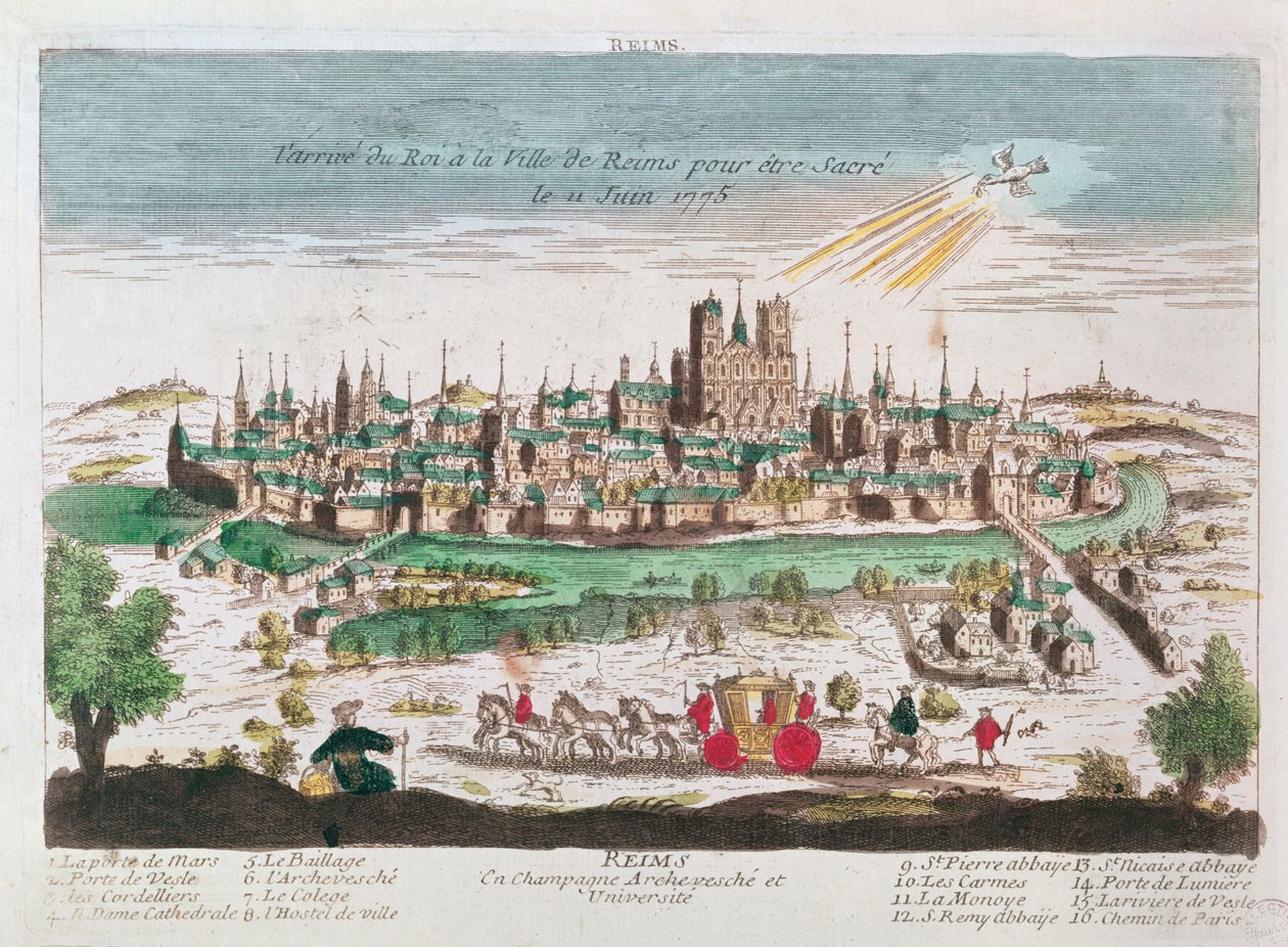 The Arrival of Louis XVI at Reims for His Coronation on 11 June, 1775 by French School