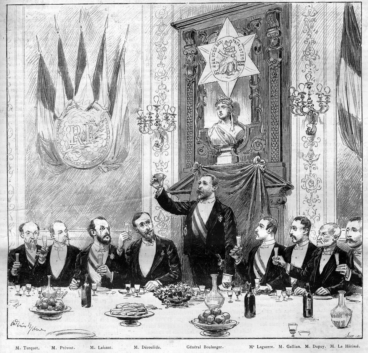 The Banquet Offered by the League of Patriotes to General Boulanger on November 25 by French School