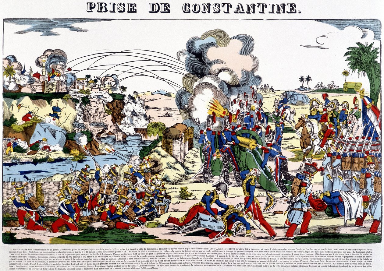 The capture of Constantine in 1837 (image of Epinal, late 19th century) by French School