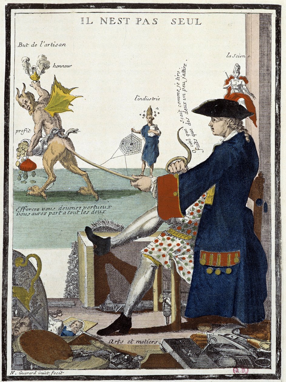 The craftsman pulls the devil by the tail - Popular Imaging by French School