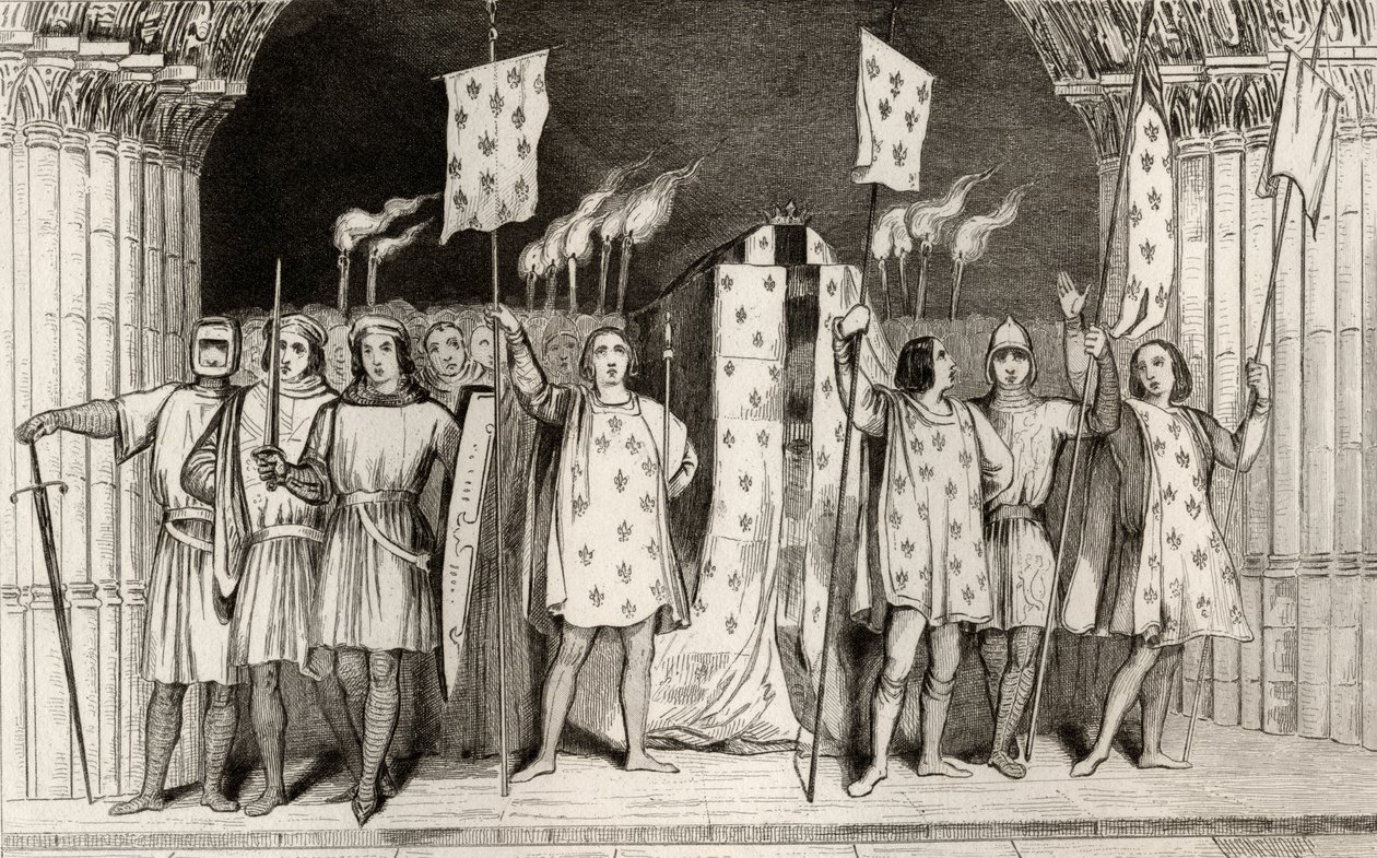 The Dead Infant Jean I (1316) the Posthumous Proclaimed King at His Funeral, from 