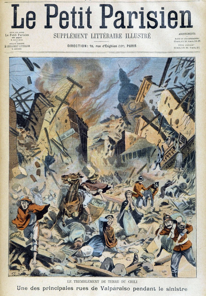 The earthquake in Chile: Valparaiso during the disaster - in 