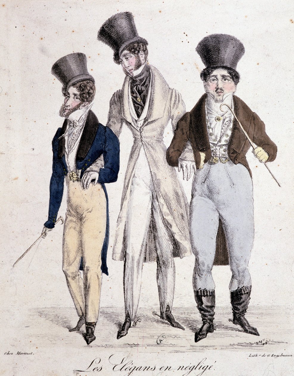 The elegant in neglect, three homes in suit by French School