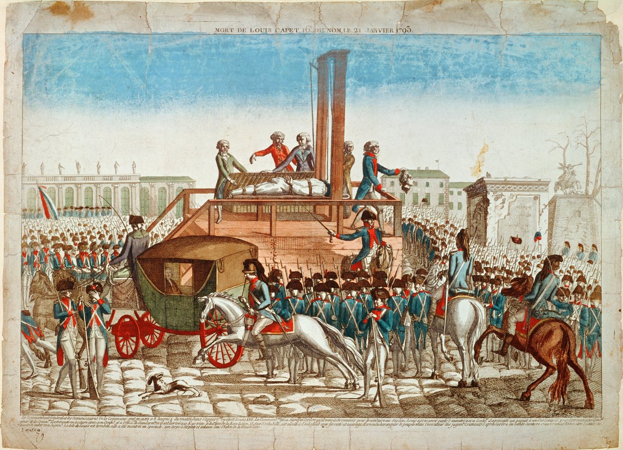 The Execution of Louis XVI by French School