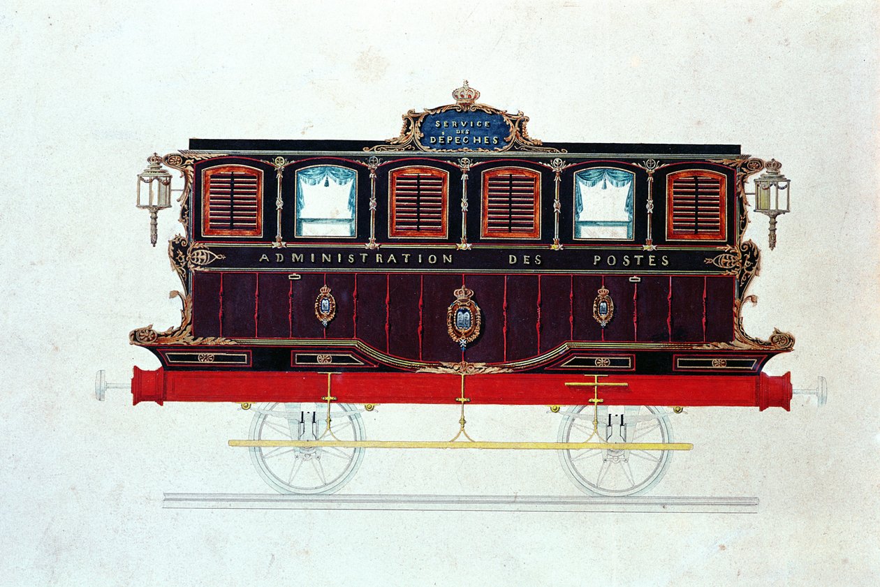 The first mail-van in France by French School